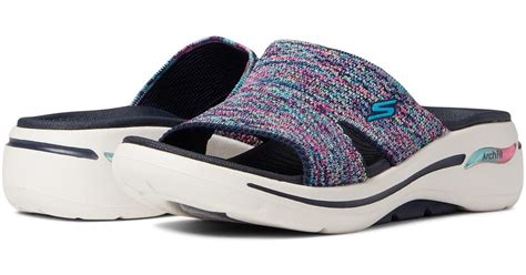 Skechers Synthetic Go Walk Arch Fit Sweet Bliss In Navy Blue Lyst