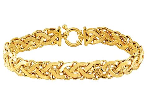 14k Yellow Gold Designer Link Bracelet 7 75 Inch Gso875b Bracelets Gold Jewelry Gold