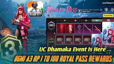 BGMI A3 Royal Pass 1 To 100 RP Rewards New A3 Royal Pass Leaks Get