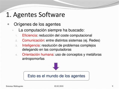 PPT Sistemas Multiagente Sesión 1 Introducción a los SMAs PowerPoint