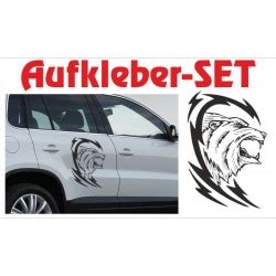 Offroad Motive Aufkleber SET 4x4 Safari Gelände Land Bär Tattoo Tribal