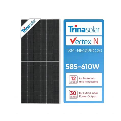 TSM NEG19RC 20 Trina Vertex 580W 585W 590W 600W Bifacial Solar Panel