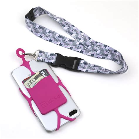 Cell Phone Lanyard Neck Strap Smartphone Holder Lanyard Necklace Wrist Strap With Id Card Slot