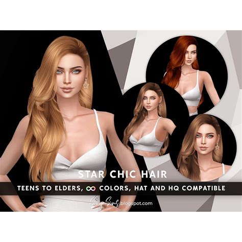 SONYASIMS - STAR CHIC HAIR - The Sims 4 Create a Sim - CurseForge