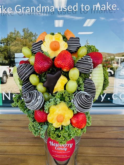 Large Chocolate Dipped Fruit Arrangement Newberry Candy