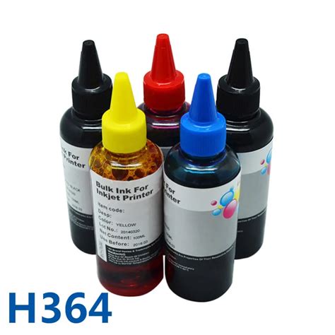 500ml Refill Ink For Hp364 Xl Dye Universal Bulk Ink For Hp Deskjet 3070a 5510 5520 6510 6520