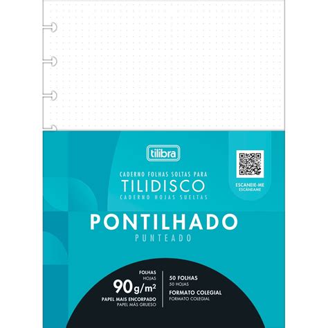 Refil Para Tilidisco Colegial Pontilhado Folhas