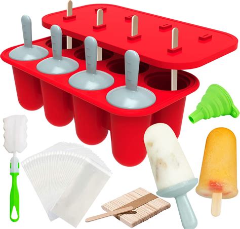 Popsicle Molds 6 Pieces Silicone Ice Pop Molds Bpa Free Popsicle Mold Reusable Easy