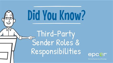 Third Party Sender Roles Responsibilities Youtube