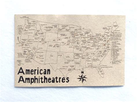 American Amphitheatres Map - Etsy