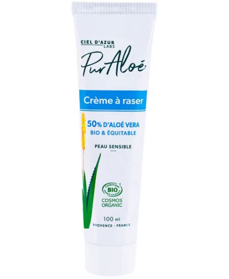 Crème à Raser à l Aloe Vera 50 100 ml Pur Aloé