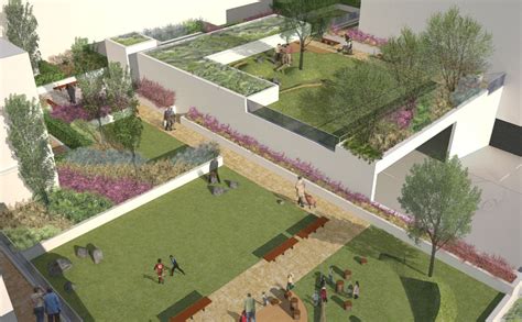 Davis Landscape Architecture The Oaks Acton London Mixed Use Landscape