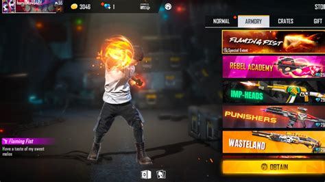 Flaming Fist And New Demented Maniac Bundle In Garena Free Fire And Get