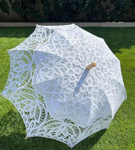 Handmade Detailed Full Cotton Victorian Lace Umbrella Parasol Etsy En