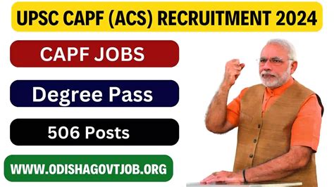 UPSC CAPF ACs Recruitment 2024 Apply Online For 506 Posts Free Job