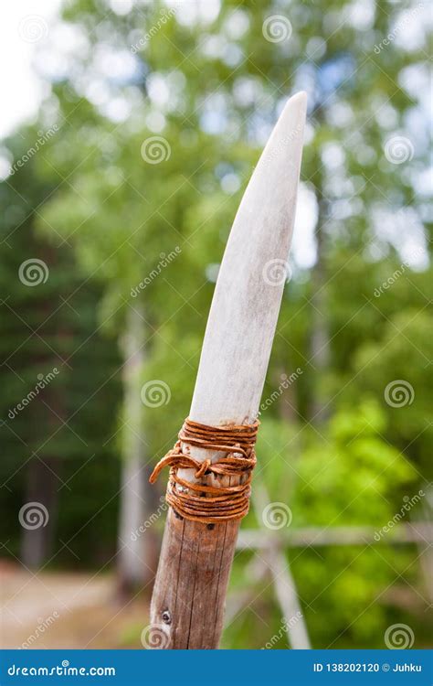 Stone Age Spear for Hunting Stock Photo - Image of hunting, weapon: 138202120