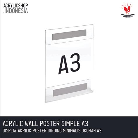 Jual Tempat Brosur Akrilik Akrilik Poster Tempel Sign Holder Akrilik