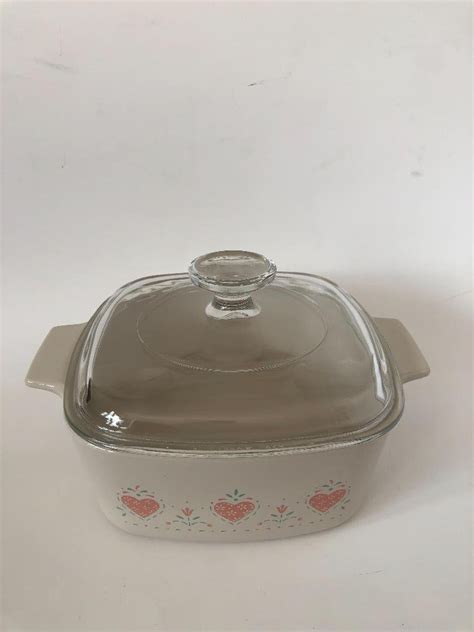 Corningware Forever Yours Pattern Casserole Baking Dishes Qt Etsy