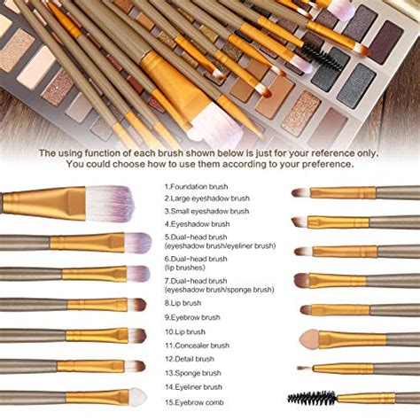 UCANBE 60 Colors Naked Eyeshadow Palette 15Pcs Makeup Brush Set All