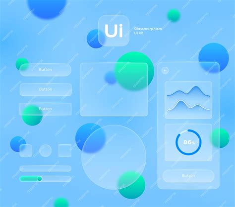 Glassmorphism Ui Kit Premium Ai Generated Vector