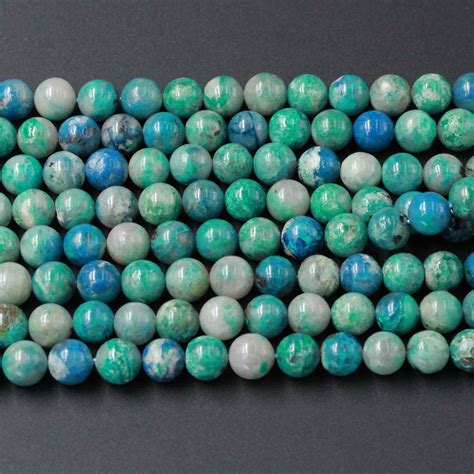 Genuine Natural Chrysocolla Beads 4mm 6mm 8mm Round Beads Real Etsy