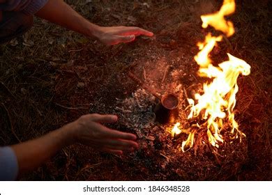 Warm The Hand By The Fire Images Stock Photos Vectors