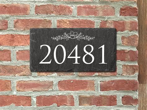 Slate house number Slate address plaque Personalized gift | Etsy