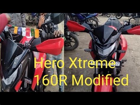 Hero Xtreme 160R Modified Hand guard, And Visor hero xtreme !! - YouTube