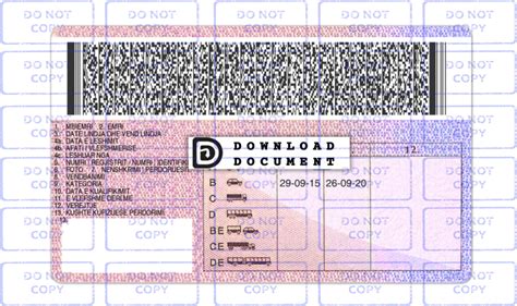 Albania Driver License Template EDIT SSC