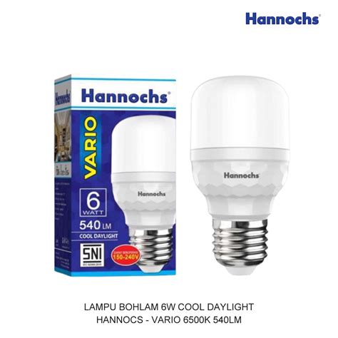 ListrikKita LAMPU BOHLAM 6W COOL DAYLIGHT HANNOCHS