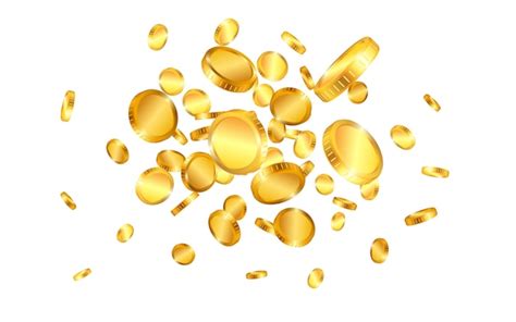 Premium Vector Realistic Gold Coins Explosion Isolated