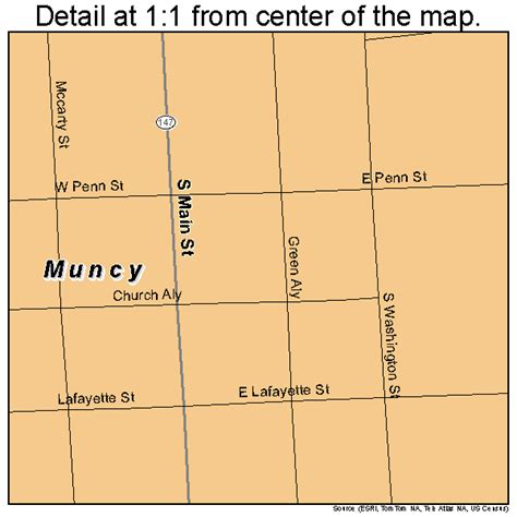 Muncy Pennsylvania Street Map 4252264