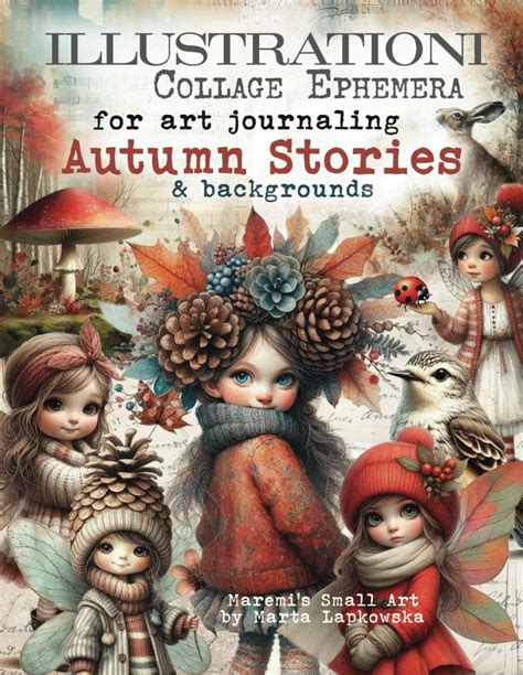 Amazon Illustrationi Collage Ephemera For Art Journaling Autumn