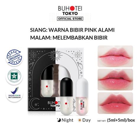 Jual BUHOTEI Day Night Lip Serum Set 5ml 5ml Serum Bibir Pink