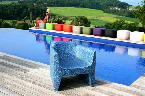 The Armchair Is Made Of Recycled Plastic Bottle Caps That Have First Been Shredded Into Smaller