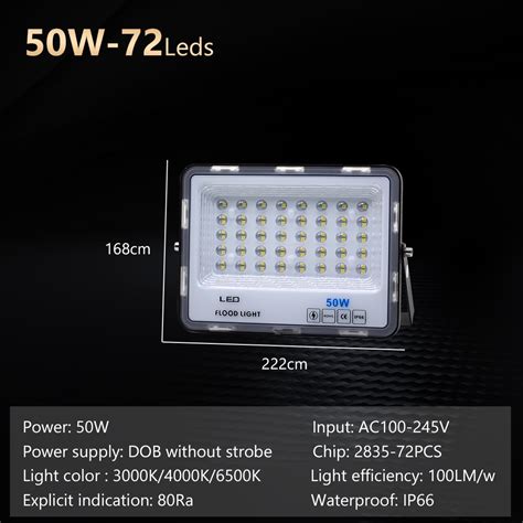 Dob Floodlight ฟลัดไลท์ ไฟled 50w100w200w300w Led 2835 ไฮไลต์ชิป