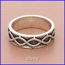 James Avery Sterling Silver Mens Retired Crown Of Thorns Band Ring Size