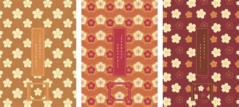 Premium Vector | Oriental japanese style abstract seamless pattern ...