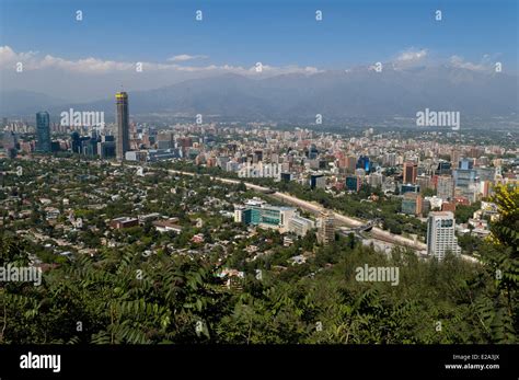 Chile, Metropolitan Region of Santiago, capital city of Santiago, view ...