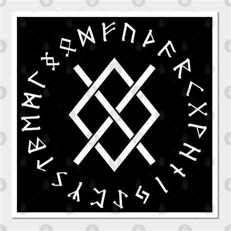 Norse Symbol Of Gungnir Encircled By Elder Futhark Runes Gungnir Is