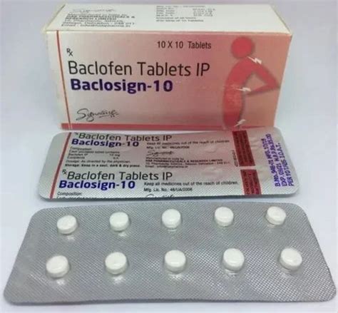 BACLOSIGN Baclofen 10mg Tablets Non Prescription Treatment Muscle