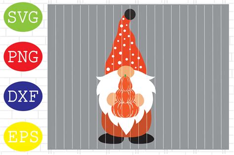 Fall Gnome With Pumpkin Svg Gnome Svg Graphic By Digitalsvgfiles