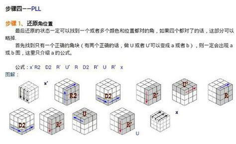 七步法还原三阶魔方最后一层的公式和图解是什么？百度知道