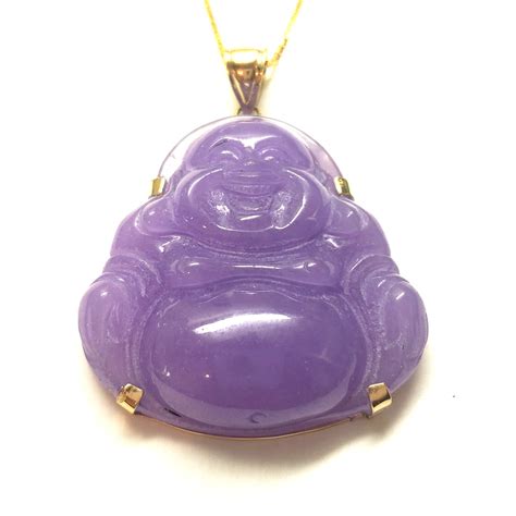 Mega Purple Jade Buddha Pendant Ryu S Jewelry