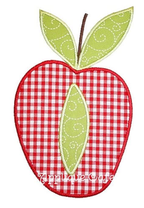 158 Apple Machine Embroidery Applique Design Etsy