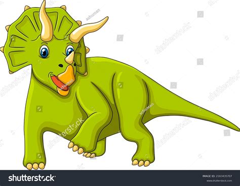 Triceratops Dinosaur Vector Illustration Cartoon Stock Vector (Royalty ...