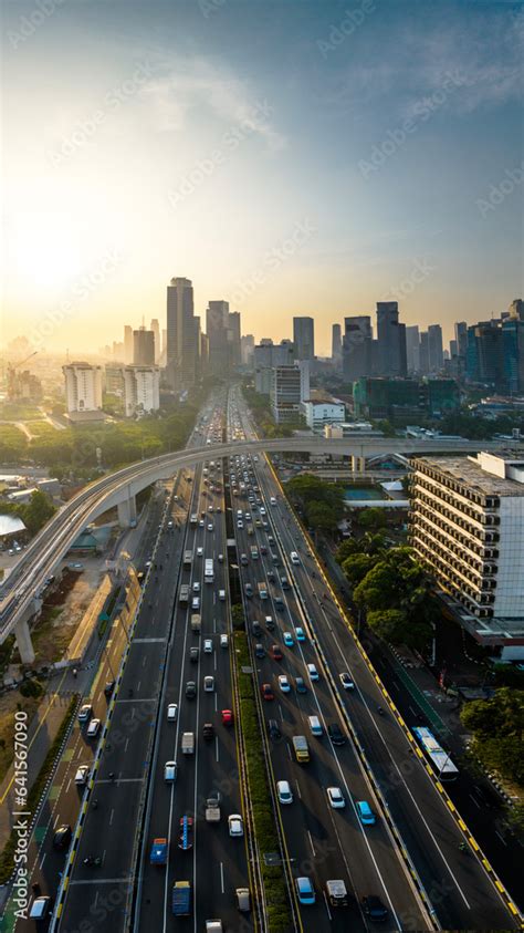 First time Light Trail Transit Train (LRT) operate in Jakarta, Indonesia. The LRT is going ...