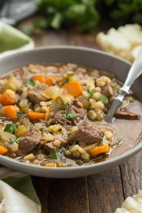 Slow Cooker Beef Barley Soup Recipe Video Crock Pot Easy Crockpot Soup Beef Barley Soup