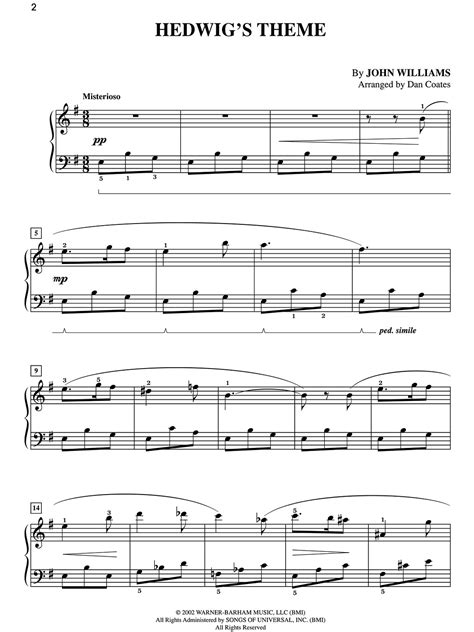 Hedwig S Theme Sheet Music Sheet Music Pinterest