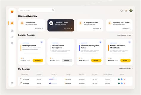 learning dashboard uiux designer   management